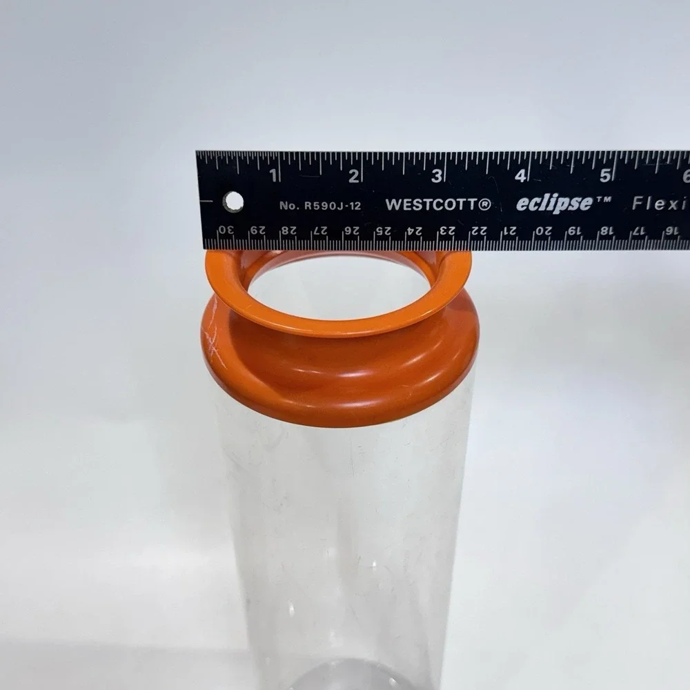 Vintage Tupperware Push & Seal Large Canister Harvest‎ Orange 7 cup No. 1486-2